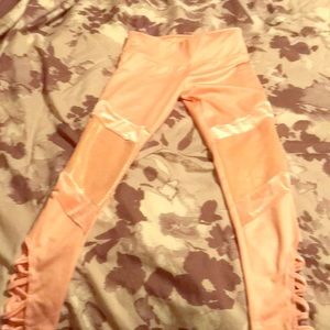 Girls pink active stretch pants